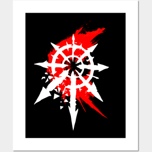 BLOOD STAR OF CHAOS white Posters and Art